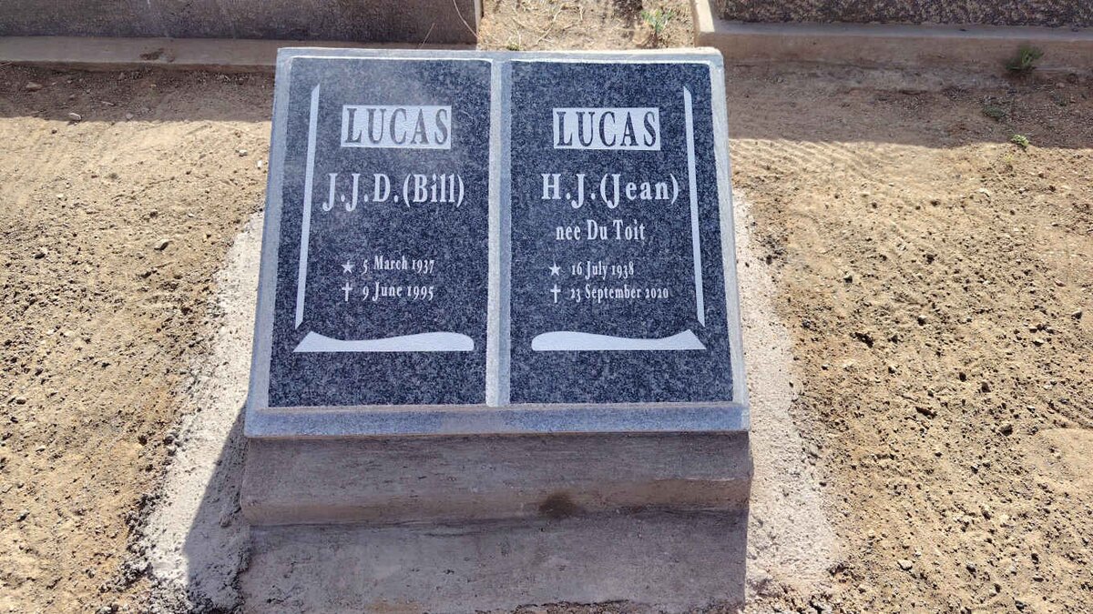 LUCAS J.J.D. 1937-1995 & H.J. DU TOIT 1938-2010
