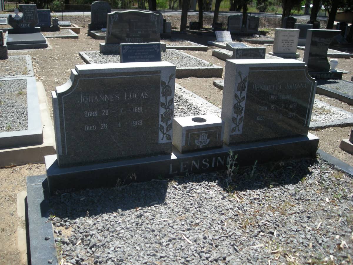 LENSING Johannes Lucas 1891-1969 & Henrietta Johanna LOUW 1891-1971