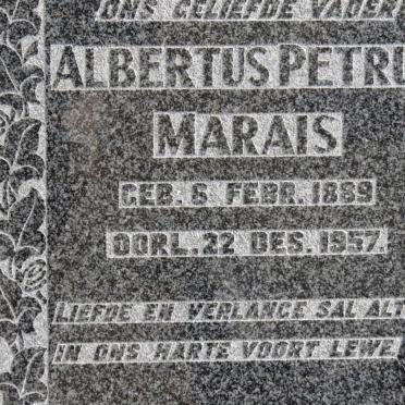 MARAIS Albertus Petrus 1889-1957 &amp; Maria Magdalena V.D. MERWE 1891-1952