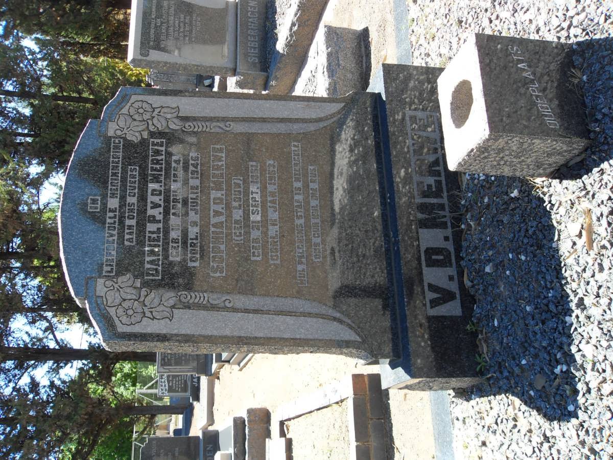 MERWE Daniel P., v.d. 1864-1946 & Sophia LOUW 1861-1953