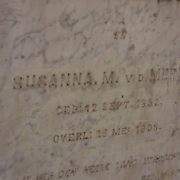 MERWE Hendrik Schalk, van der 1829-1889 &amp; Susanna M. 1832-1908