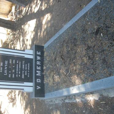 MERWE Louwtjie, v.d. 1953-1980