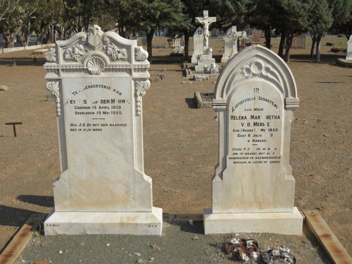 MERWE Petrus, van der 1850-1920 & Helena Margaretha NAUDE 1855-1932