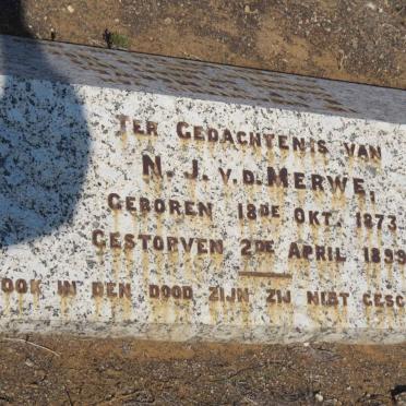 MERWE Carel, van den -1909 & Anna Susanna CONRADIE :: V.D. MERWE B.J.P. 1878-1902 :: V.D. MERWE N.J. 1873-1899