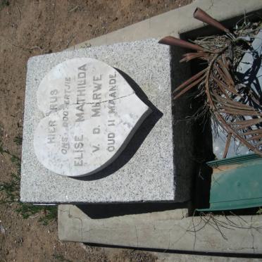 MERWE Elise Mathilda, v.d.