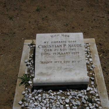 NAUDE Christian P. 1911-1929