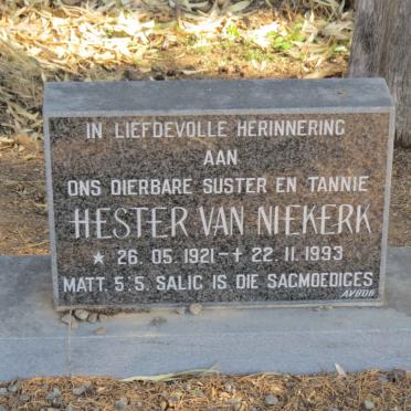 NIEKERK Hester, van 1921-1993