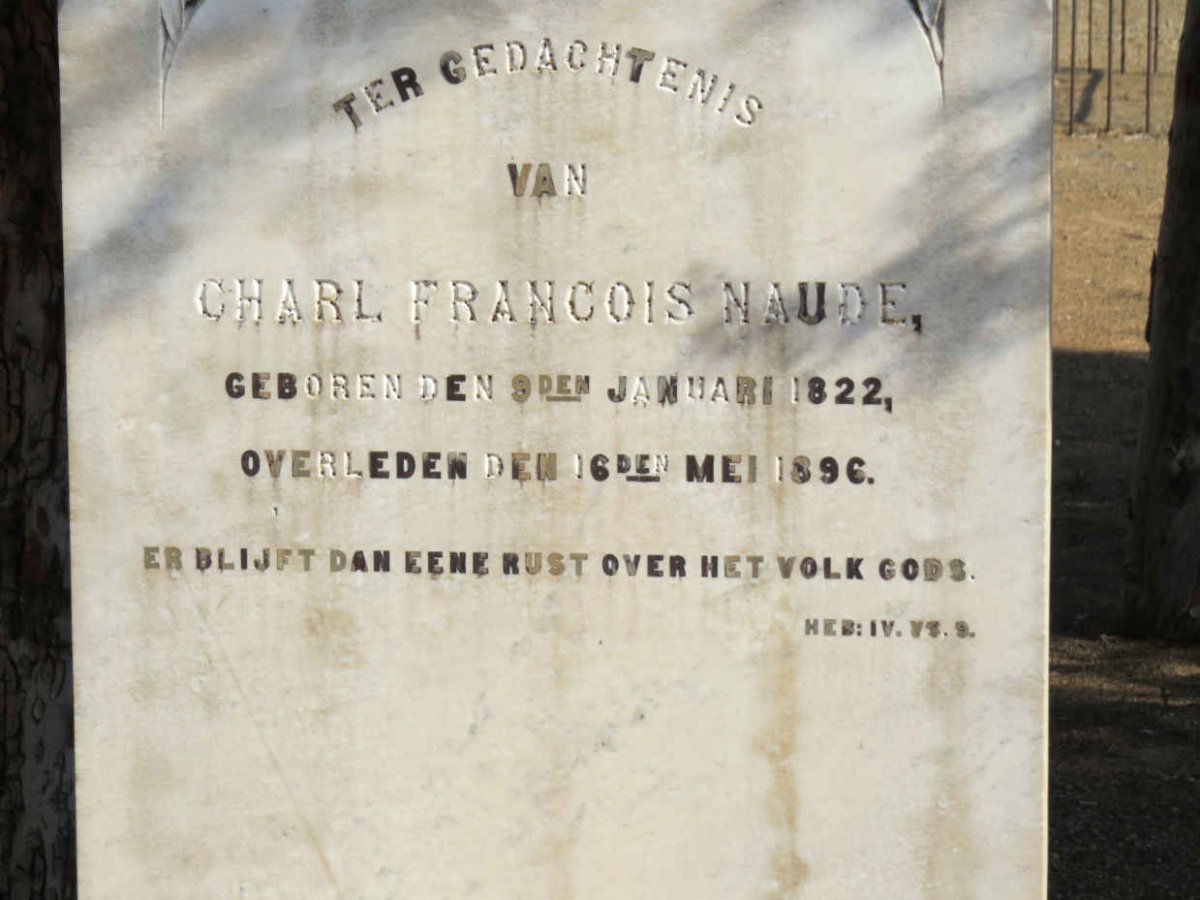 NAUDE Charl Francois 1822-1896 & Helena Margaretha 1829-1900