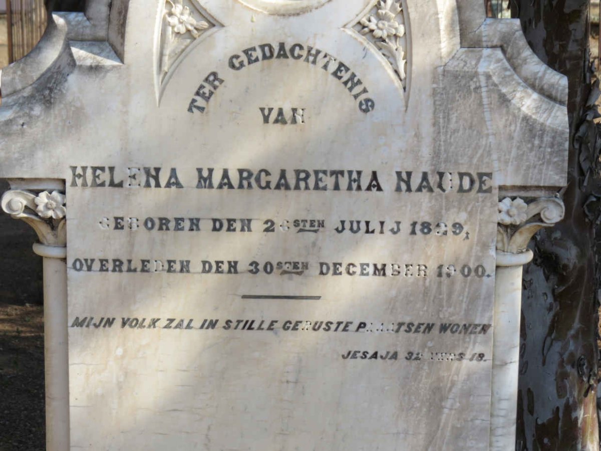 NAUDE Charl Francois 1822-1896 & Helena Margaretha 1829-1900