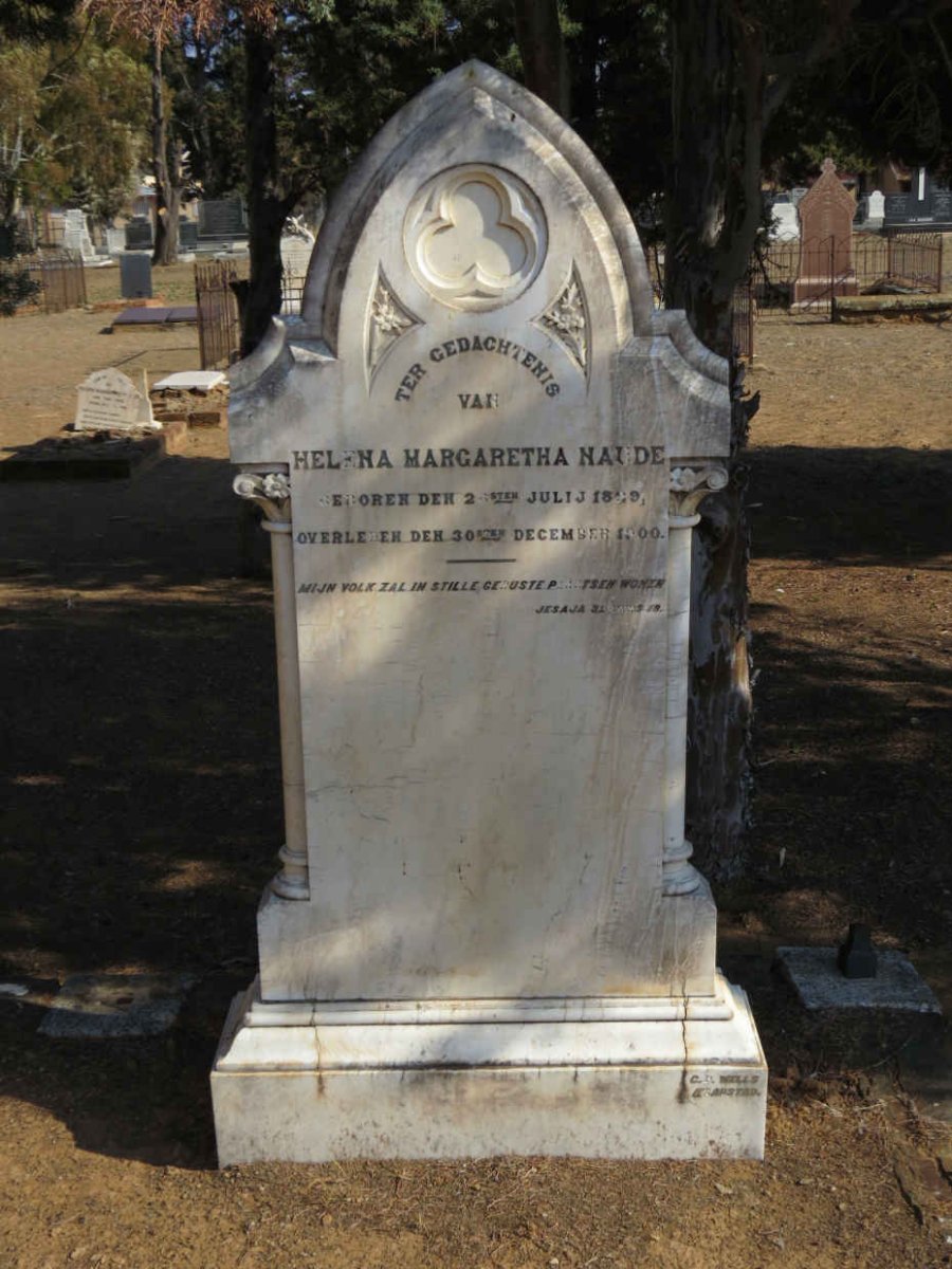 NAUDE Charl Francois 1822-1896 & Helena Margaretha 1829-1900