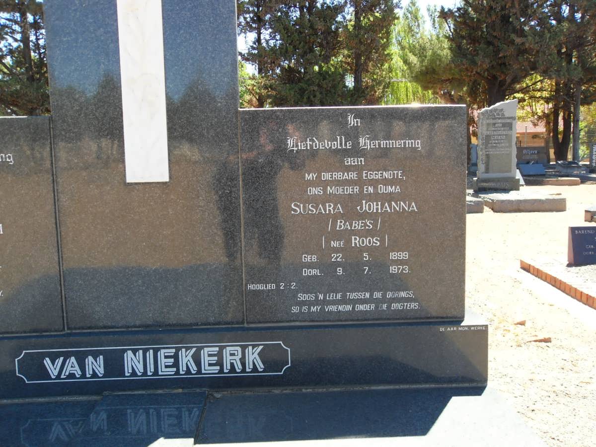 NIEKERK Michiel Giliam, van 1897-1975 & Susara Johanna ROOS 1899-1973