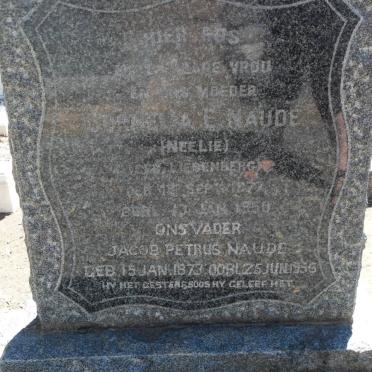NAUDE Jacob Petrus 1873-1956 &amp; Cornelia E. LIEBENBERG 1877-1950