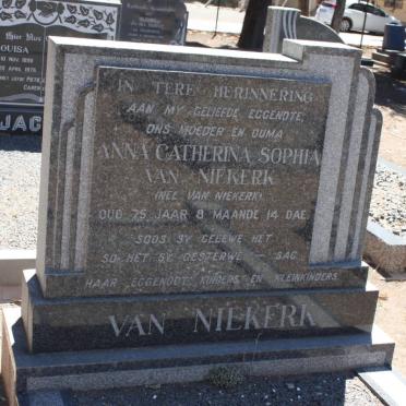 NIEKERK Anna Catherina Sophia, van nee VAN NIEKERK
