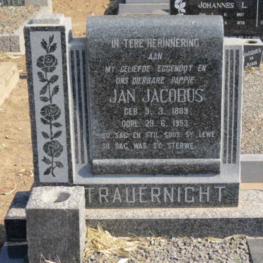 TRAUERNICHT Jan Jacobus 1889-1953 &amp; Susarah Elizabeth 1882-1958