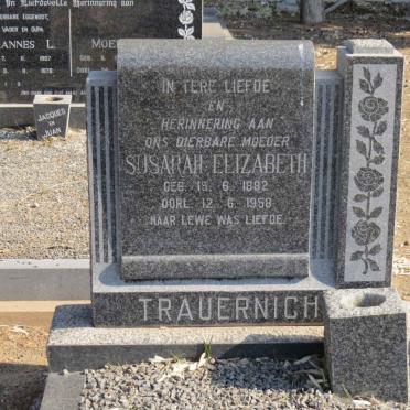 TRAUERNICHT Jan Jacobus 1889-1953 &amp; Susarah Elizabeth 1882-1958