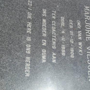 VILJOEN Marjorie nee VAN WYK 1908-1996