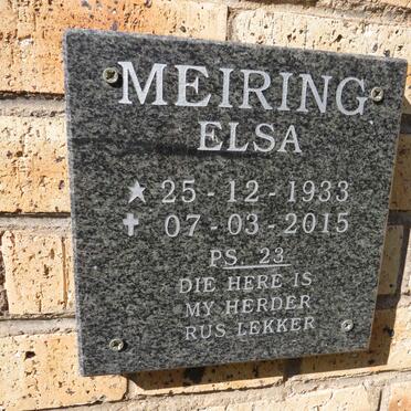 MEIRING Elsa 1933-2015