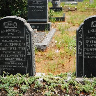 BOTES Catharina Susanna Petronella nee JACOBS 1888-1958 :: BOTES Kitty 1927-1943