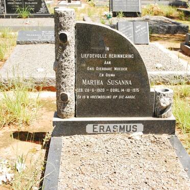 ERASMUS Martha Susanna 1920-1975