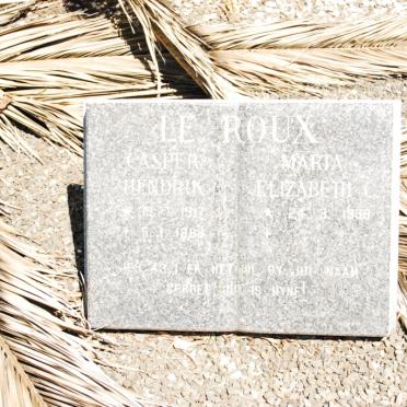 ROUX Casper Hendrik 1917-1988 &amp; Marta Elizabeth 1938-