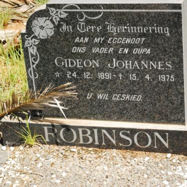 ROBINSON Gideon Johannes 1891-1975