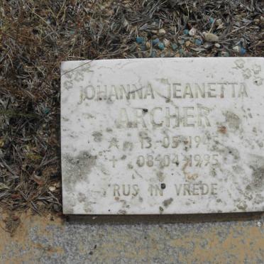 ARCHER Johanna Jeanetta 1945-1995