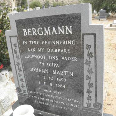 BERGMANN Johann Martin 1893-1984