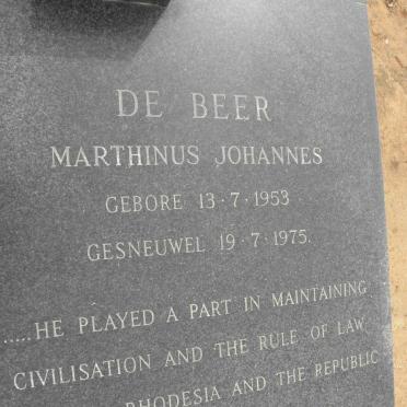 BEER Coenraad ?, de 1921-2001 :: Marthinus Johannes 1953-1975