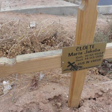 CLOETE Maria Jakoba 1934-2012