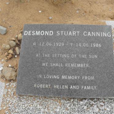 CANNING Desmond Stuart 1929-1986