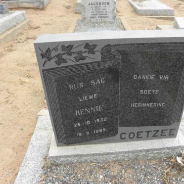 COETZEE Hennie 1932-1969