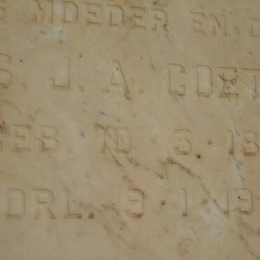 COETZEE M.S.J.A. 1891-1979