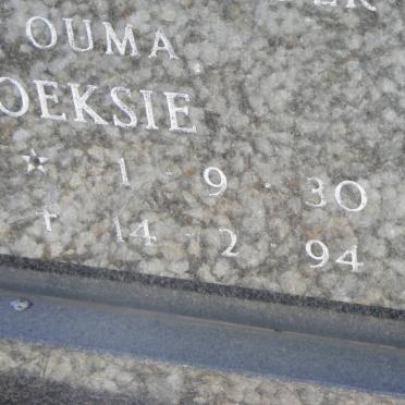 COETZEE Moeksie 1930-1994