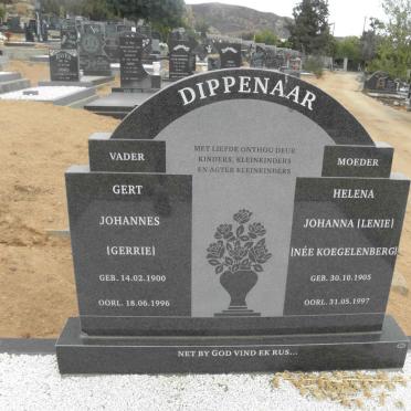 DIPPENAAR Gert Johannes 1900-1996 &amp; Helena Johanna KOEGELENBERG 1905-1997