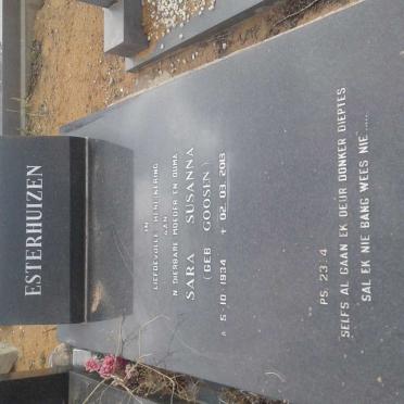 ESTERHUIZEN Sara Susanna nee GOOSEN 1934-2013