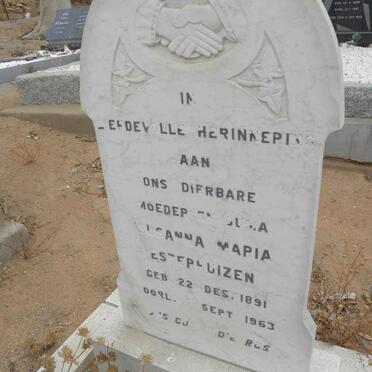 ESTERHUIZEN Susanna Maria 1891-1963 :: BARKHUIZEN H.A. 19?2-2006