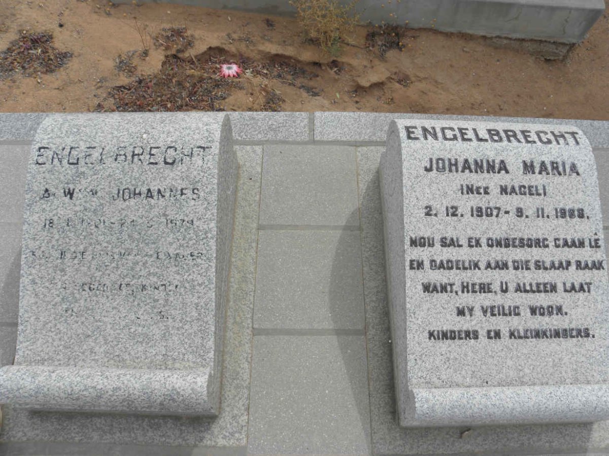 ENGELBRECHT Alwyn Johannes 1901-1974 & Johanna Maria NAGEL 1907-1988