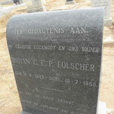 FOLSCHER Johan C.E.P. 1893-1958