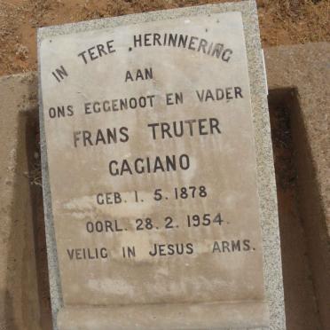 GAGIANO Frans Truter 1878-1954