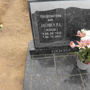 GOOSEN Jacobus P.A. 1932-2001