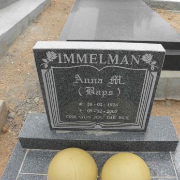 IMMELMAN Anna M. 1926-2005