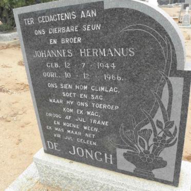 JONGH Johannes Hermanus, de 1944-1966
