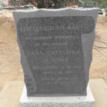 JONGH Anna Catharina, de nee JANSEN 1892-1968