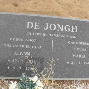 JONGH Alwyn, de 1932-1996 &amp; Maria 1935-