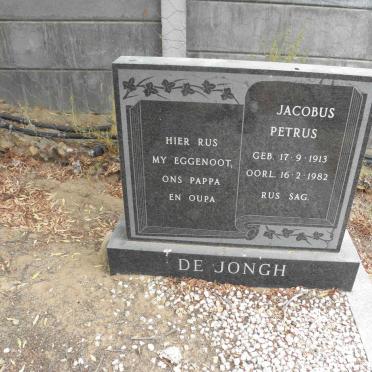JONGH Jacobus Petrus, de 1913-1982