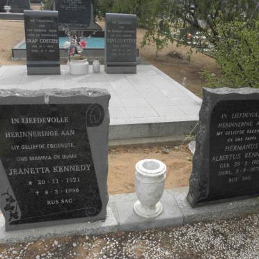 KENNEDY Hermanus Albertus 1915-1975 &amp; Jeanetta 1921-1996