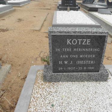 KOTZE H.W.J. 1907-1991