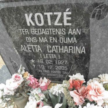 KOTZÉ Aletta Catharina 1927-2005