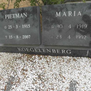 KOEGELENBERG Pietman 1915-2007 &amp; Maria 1919-1992