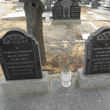 KOTZÉ Johannes Albertus Christoffel 1913-1974 &amp; Hester Wilhelmina Jacoba 1914-1991